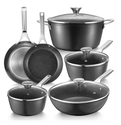 Induction Cookware Nonstick, 6-Piece, BEZIA Pots and Pans