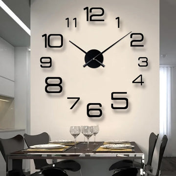 Reloj colgante de pared DIY sin marco creativo 3D
