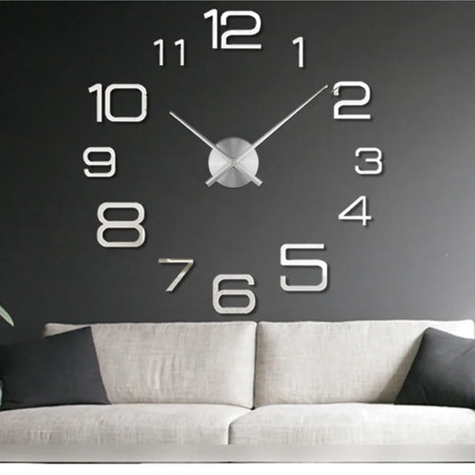 Reloj colgante de pared DIY sin marco creativo 3D